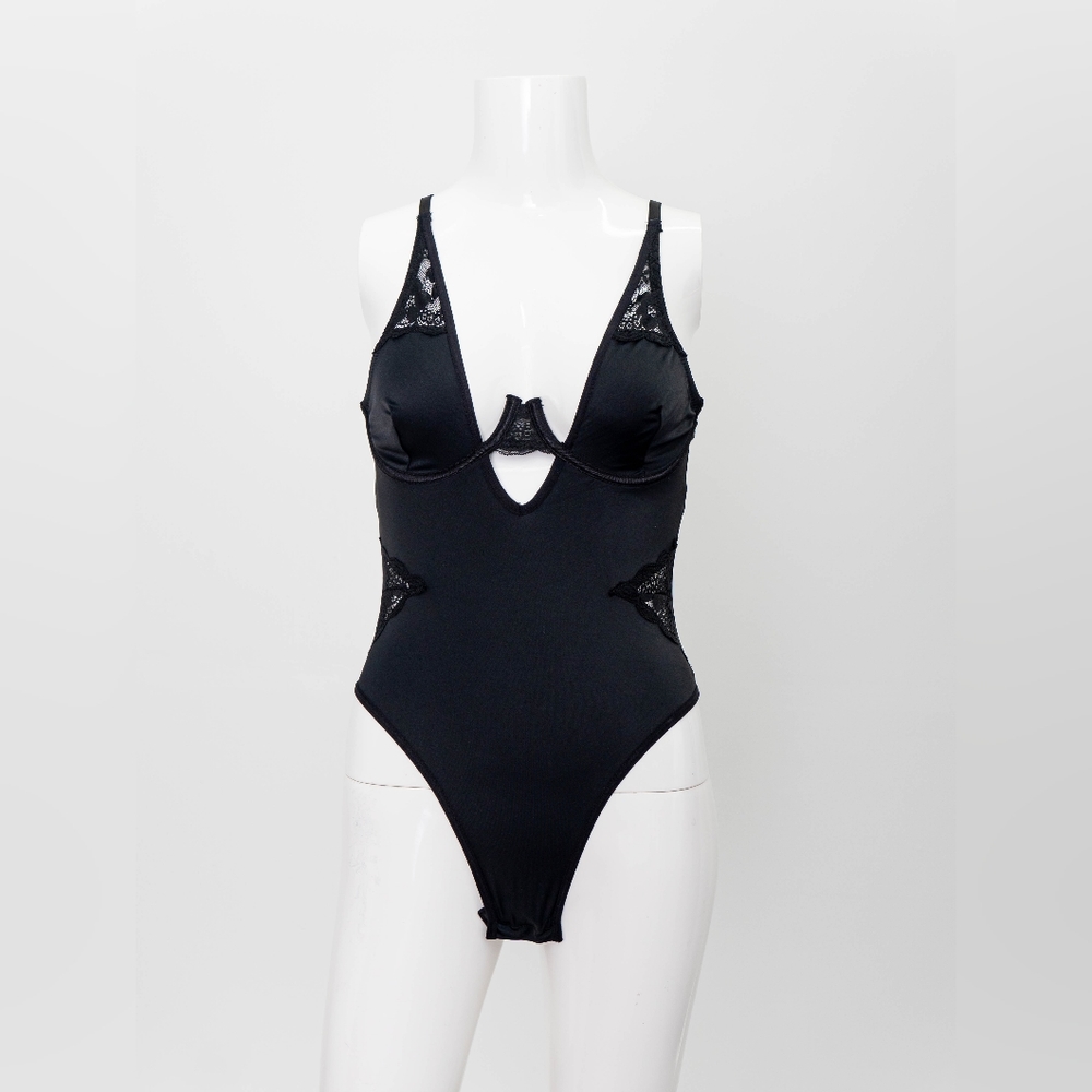 Black Women Teddy Bodysuit Lingerie